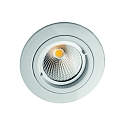 Downlight MR16 rotondo, rigido IP20, bianco opaco