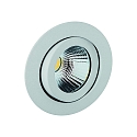 Downlight TALU Plug&Play rond, pivotant IP20, blanc mat gradable