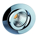Lumire encastre TALU LED rond, pivotant IP20, chrome gradable 694lm 2600-2800K CRI 90-100