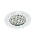 LED Recessed spot LARA, round, 2,8W, 3000K, 200lm, IP20, white