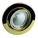 Recessed spot for MR16, swivelling, IP20, gold