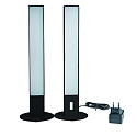 Luce da scrivania TEIGLIN M Set di 2, radiazione laterale, con dimmer a sfioramento IP20, nero dimmerabile