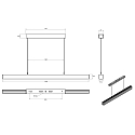 Luci a sospesione a tiro IRIMA P (WITH CANOPY) per VDU, regolabile IP20, alluminio bianco