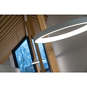 Rutec Projekt pendant luminaire CORMA-770 DALI - CANOPY DALI controllable, ring shape IP20, traffic white dimmable