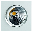recessed spotlight GLIN COB 500MA swivelling, square, current constant IP40, white matt dimmable