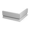 Zubeh�r f�r Aluminium-Sockelleiste PFG401 - Eckverbinder, au�en, 25 x 1.3 x 8cm, Silber