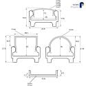 Rutec Projekt Profilo-U FLAT 23/12 - 2M piatto, alluminio anodissato