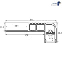 Rutec Projekt Stufenprofil Indirekt SP68/26, Aluminium, für Strip bis 1.22cm Breite, Aluminium eloxiert, 200cm