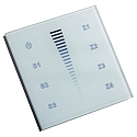 Pannello Touch 4 ZONES SINGLE COLOUR DMX TOUCH GLASS 4 canale, Uscita segnale di controllo DMX, bianco