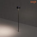 LED Akku-Solarleuchte SUNDRESS, 4,4W, 3000K, 427lm, IP65, mit Tageslichtsensor, graphitgrau 