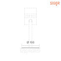 Bodenplatte fr LED Akku-Solarleuchte HELIOSTEPPER, 16x16cm, IP65, graphitgrau