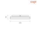 SIGOR Luminaire de plafond CIRCEL IP20, argent 