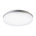LED Deckenleuchte CIRCEL, 40cm / Hhe 6.3cm, IP20, 38W 4000K 4200lm 110, Silber