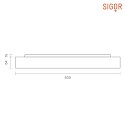 SIGOR surface luminaire DISC IP20, white dimmable