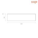 SIGOR Pannello LED FLED 120X30 versione a montaggio superficiale, 36W 3600lm 3000K 95° 95° CRI 80