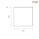 SIGOR LED Aufbau-Panel FLED für Bildschirmarbeitsplätze (BAP), 230V, 62 x 62cm, UGR<19, weiß, 40W 4000K 3200lm 120°