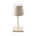 battery table lamp NUINDIE MINI round, CCT Switch, dimmable IP54, dune beige dimmable