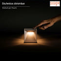 SIGOR battery table lamp NUTALIS MINI IP54, graphite grey dimmable