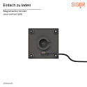 SIGOR battery table lamp NUTALIS MINI IP54, graphite grey dimmable