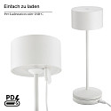SIGOR LED Akku Tischleuchte VELUNA, 1W, Flex-Mood, 2200K/2700K, 115/120lm, IP44, dimmbar, schneewei