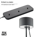 battery table lamp VELUNA set of 3 IP44, night black dimmable
