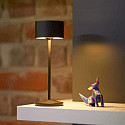 battery table lamp VELUNA set of 3 IP44, night black dimmable