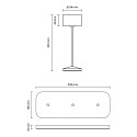 battery table lamp VELUNA set of 3 IP44, night black dimmable