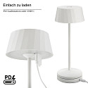 SIGOR LED Akku Tischleuchte FACETTA, 1,3W, Flex-Mood, 2200K/2700K, 135/150lm, IP44, dimmbar, schneewei