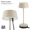 SIGOR LED Akku Tischleuchte FACETTA, 1,3W, Flex-Mood, 2200K/2700K, 135/150lm, IP44, dimmbar, dnenbeige