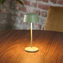 SIGOR Lampe de table  accu FACETTA IP44, vert sauge gradable