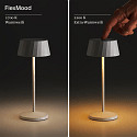 battery table lamp FACETTA set of 3 IP44, night black dimmable