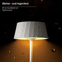 battery table lamp FACETTA set of 3 IP44, night black dimmable