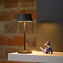 battery table lamp FACETTA set of 3 IP44, night black dimmable