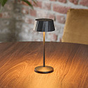 battery table lamp FACETTA set of 3 IP44, night black dimmable