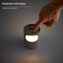 battery table lamp LUNARI IP44, night black dimmable