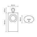 battery table lamp LUNARI IP44, night black dimmable