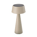 Lampe de table solaire SOLINO inclinable, avec batterie, avec fonction de charge USB, fixation magn�tique IP44, mat