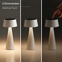 SIGOR battery table lamp SOLINO IP44, dune beige dimmable