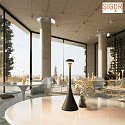 SIGOR LED Akku-Tischleuchte NUDROP, 29cm, 2,2W, 2200/2700K, IP54, (Flex-Mood), mit Touch-Dimmer, nachtschwarz