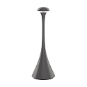 battery table lamp NUDROP CCT Switch, with touch dimmer IP54, graphite grey dimmable