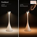 SIGOR battery table lamp NUDROP CCT Switch, with touch dimmer IP54, sunny yellow dimmable