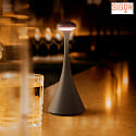 SIGOR battery table lamp NUDROP MINI IP54, fire red dimmable