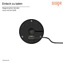 SIGOR battery table lamp NUDROP MINI IP54, fire red dimmable