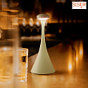 SIGOR battery table lamp NUDROP MINI IP54, sage green dimmable