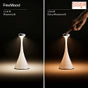 SIGOR battery table lamp NUDROP MINI IP54, sage green dimmable
