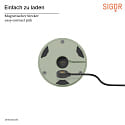 SIGOR battery table lamp NUDROP MINI IP54, sage green dimmable
