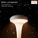 SIGOR battery table lamp NUDROP MINI IP54, sage green dimmable