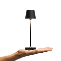 Lampada da tavolo a batteria NUINDIE POCKET USB-C rotondo, CCT Switch, con dimmer a sfioramento IP54