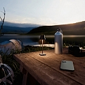 Lampada da tavolo a batteria NUINDIE POCKET USB-C rotondo, CCT Switch, con dimmer a sfioramento IP54