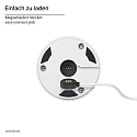SIGOR LED Akku-Tischleuchte NUFLAIR, IP54, 2.2W 2200/2700K (Flex-Mood), mit Vasen-Einsatz + Touch-Dimmer + Easy-Connect, schneewei
